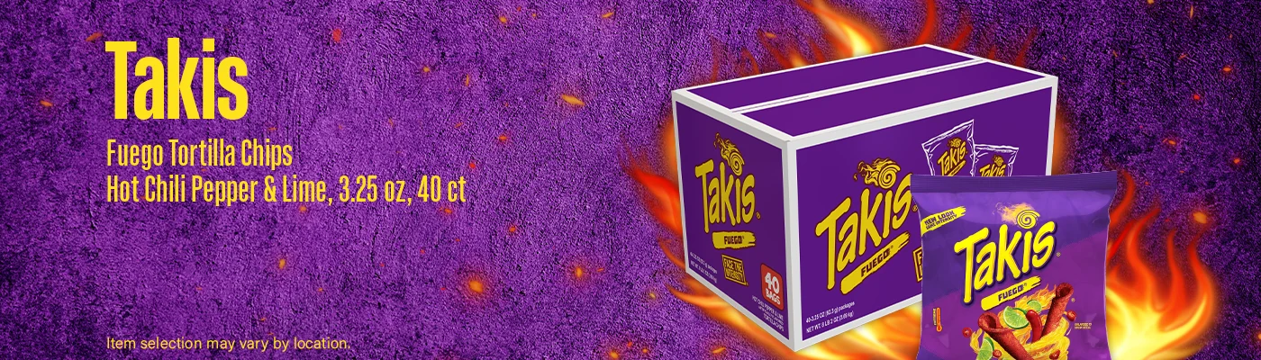 Takis Fuego Tortilla Chips, Hot Chili Pepper & Lime, 3.25 oz, 40 ct