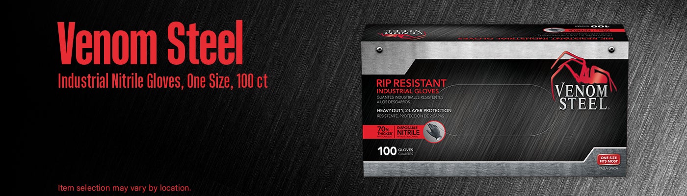 Venom Steel Industrial Nitrile Gloves, One Size, 100 ct