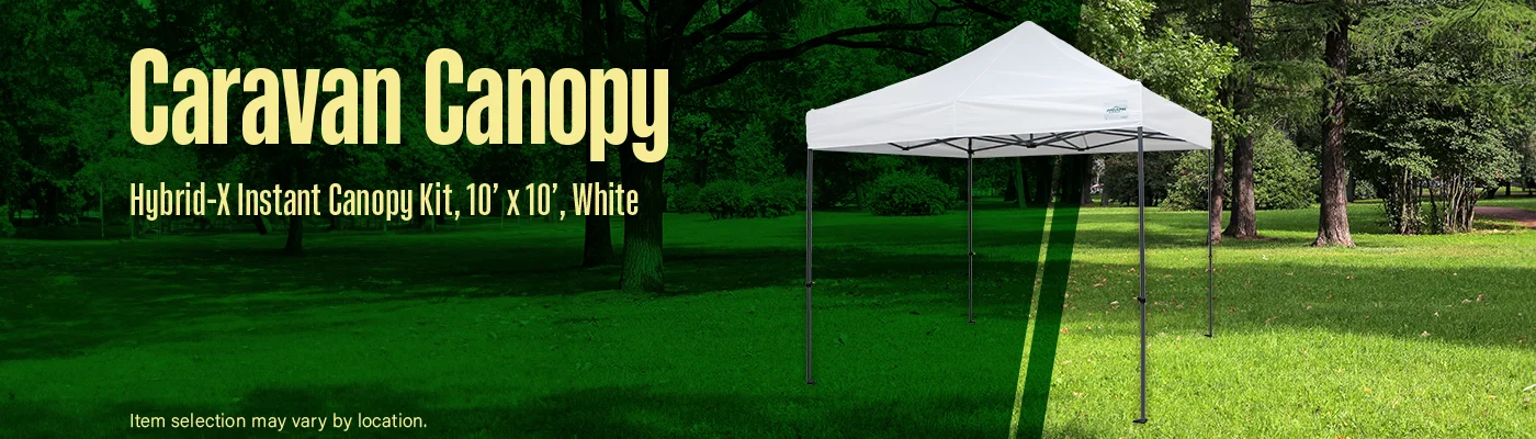 Caravan Canopy Hybrid-X Instant Canopy Kit, 10 inch by 10 inch, White