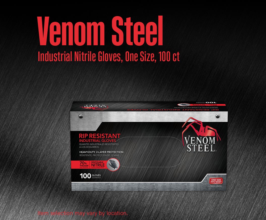 Venom Steel Industrial Nitrile Gloves, One Size, 100 ct