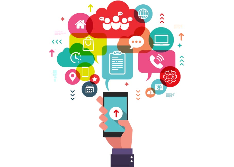 illustration of tech items