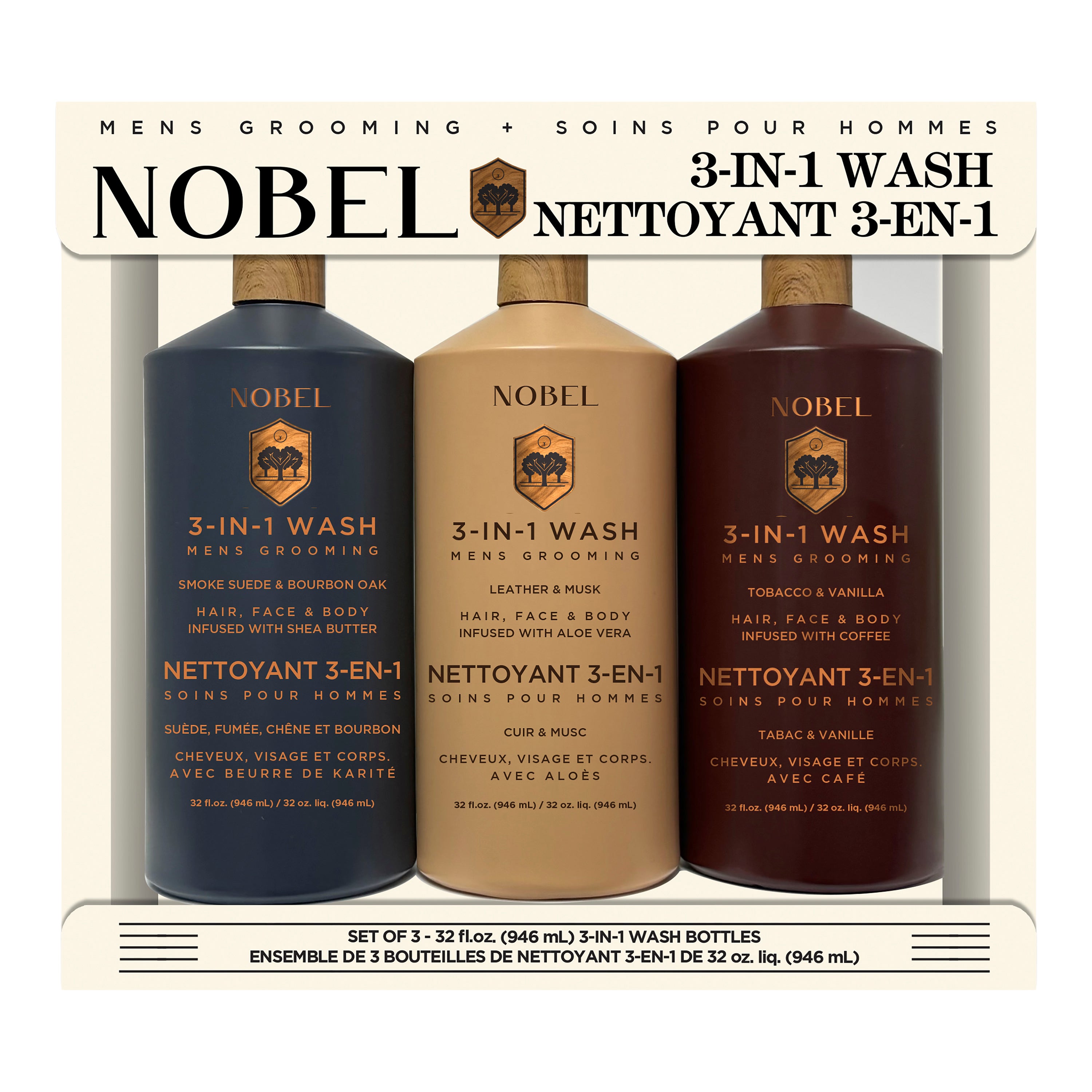 Nobel 3-in-1 wash men's body wash
