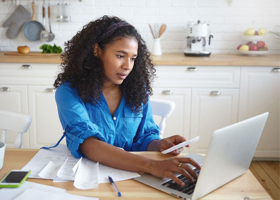 Person doing their finances