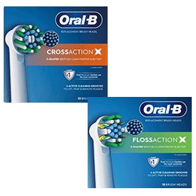 Oral-B CrossAction AND/OR FlossAction Replacement Brush Heads