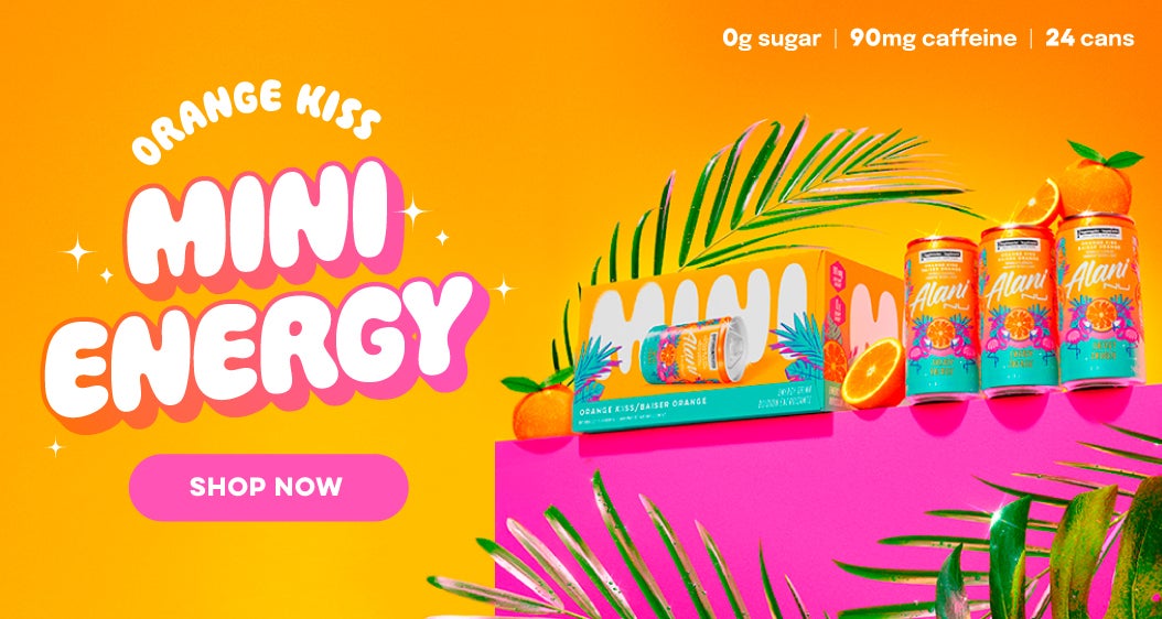 Orange Kiss. Mini Energy. Shop Now.