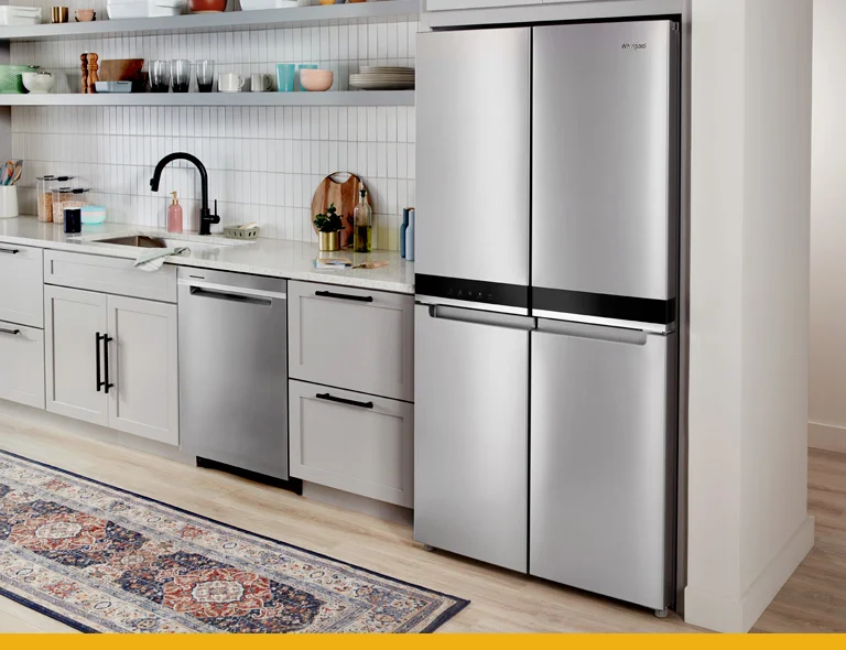 Whirlpool fridge and dishwasher set