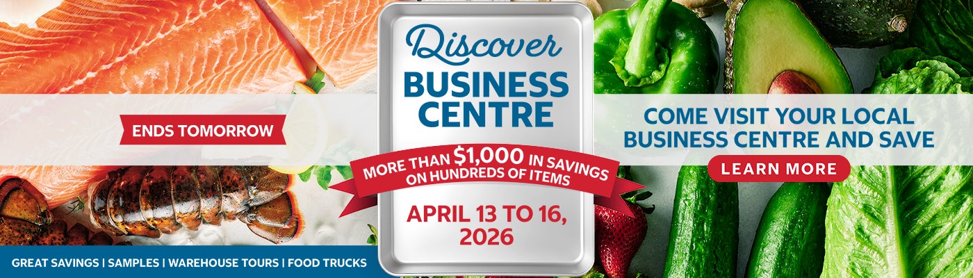 Ends Tomorrow Discover Business Centre. Over $1000 in Savings. April 13 to 16, 2026 Come Visit your Local Business Centre and Save!  Learn More Free Demos | Food Trucks | Warehouse Tours