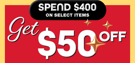 Spend $400 Save $50 Thanksgiving day only