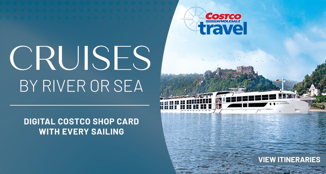 Cruises by river or sea. Digital Costco shop card with every sailing. Costco wholesale travel. View itineraries.