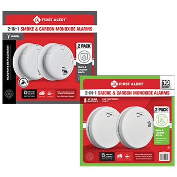 First Alert Wired OR Battery Combo Smoke/CO Alarm