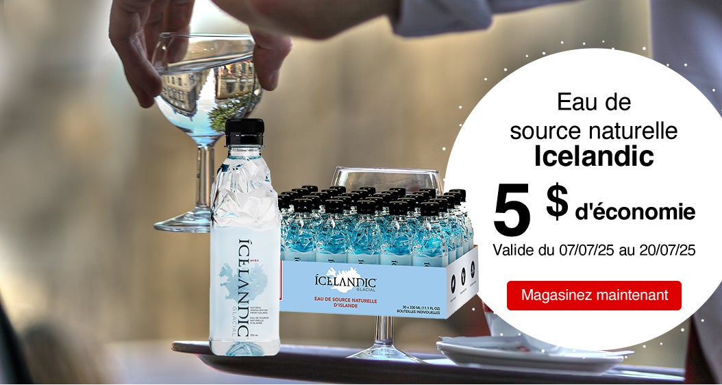 Eau de source naturelle Icelandic 5 $ d'économie. Valide du 07/07/25 au 20/07/25. Magasinez maintenant.