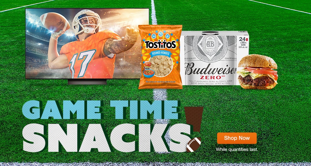 Game time snacks!  Shop Now. While quantities last.