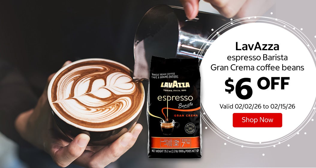 LavAzza espresso Barista Gran Crema coffee beans $6 Off. Valid 02/02/26 to 02/15/26. Shop Now 
