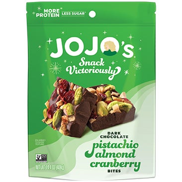 JOJO's Dark Chocolate Pistachio Almond Cranberry Bites