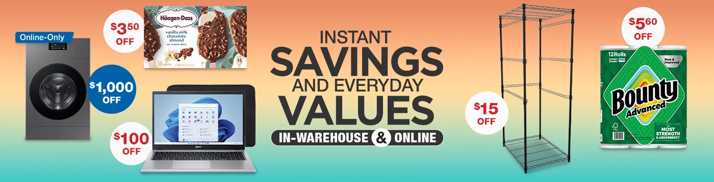 Shop July Online and In-Warehouse Savings!