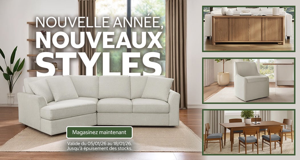 Nouvelle année, nouveaux styles. Valide du 05/01/26 au 18/01/26. Jusqu’à épuisement des stocks. Magasinez maintenant.