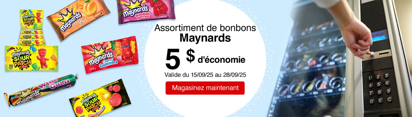 Assortiment de bonbons Maynards 5 $ d'économie. Valide du 15/09/25 au 28/09/25. Magasinez maintenant.