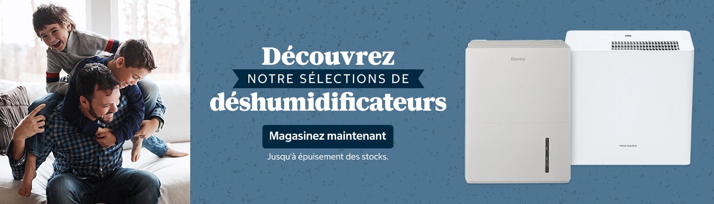 Découvrez notre sélections de déshumidificateurs. Jusqu'à épuisement des stocks. Magasinez maintenant.