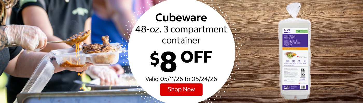 Cubeware 48-oz. 3 compartment container $8 Off. Valid 05/11/26 to 05/24/26. Shop Now 