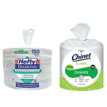 Hefty Diamond OR Chinet Classic Dinner Plates