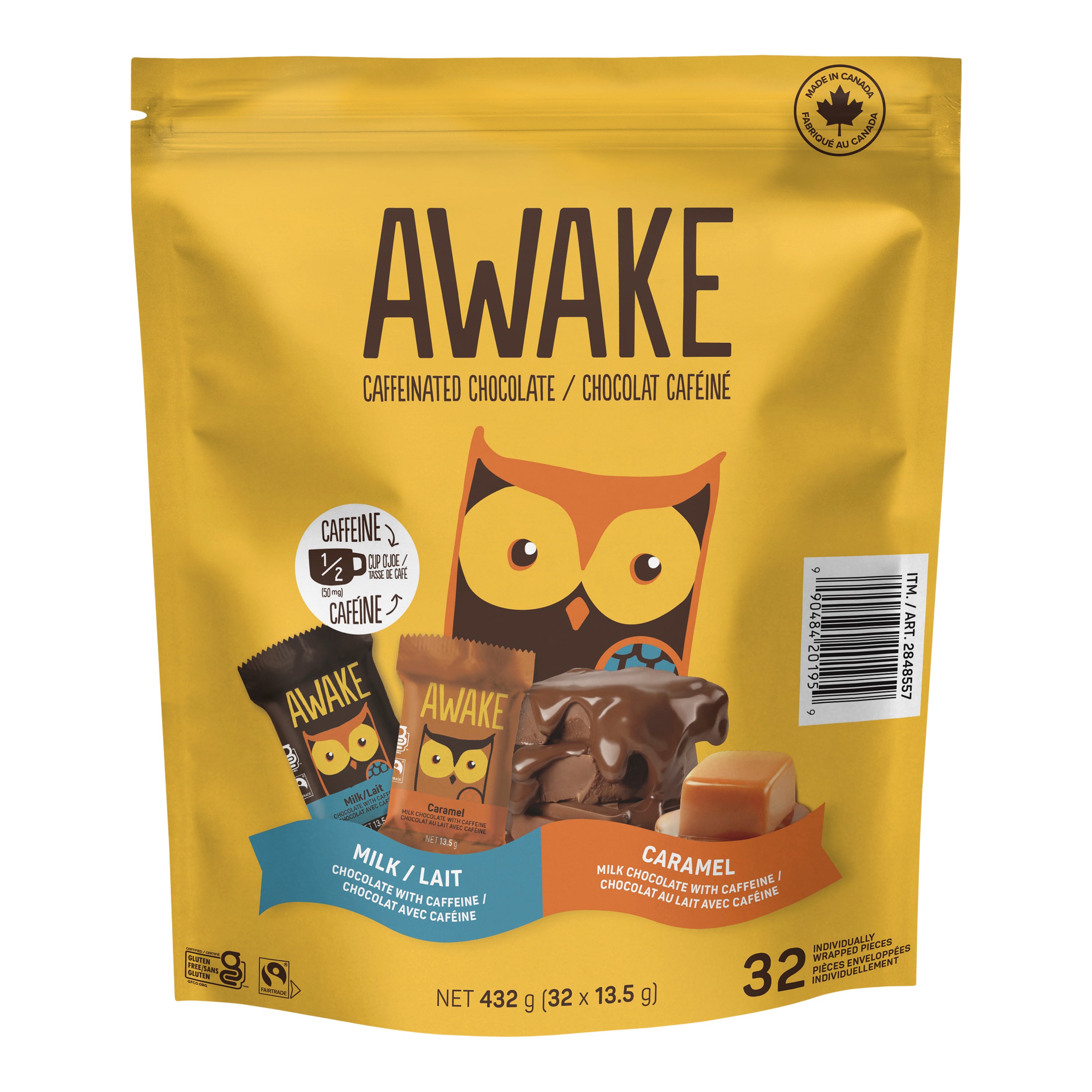 Awake caffeinated chocolates