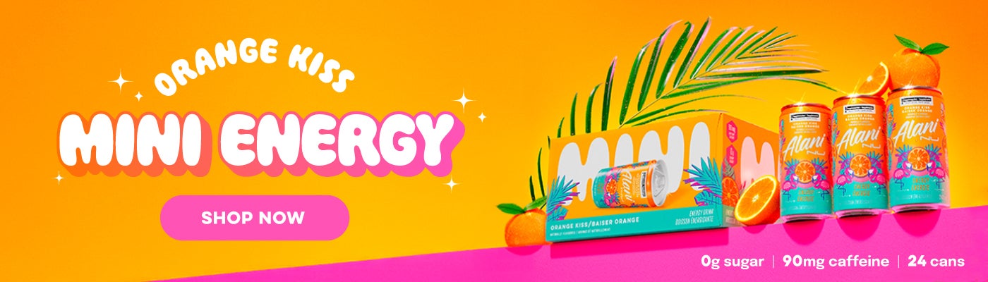 Orange Kiss. Mini Energy. Shop Now.