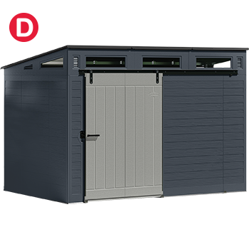 Suncast Modernist 10' x 7' Sliding Door Resin Storage Shed