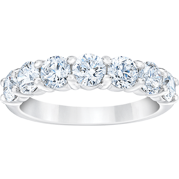 Round Brilliant 2.00 ctw VS2 Clarity, G Color Diamond Platinum Band