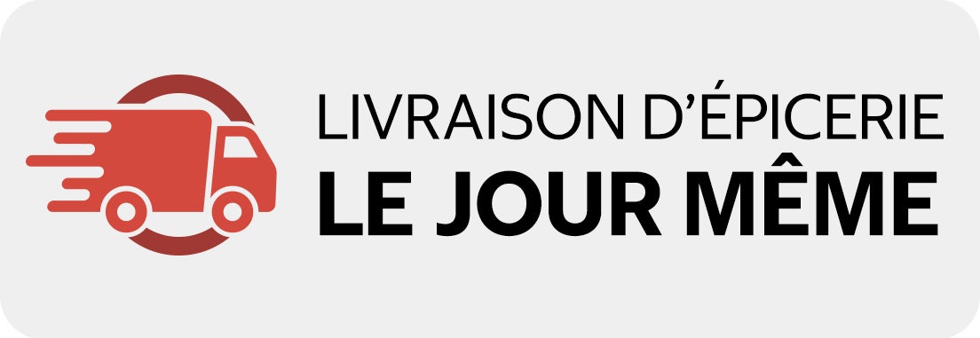 Livraison d'épicerie le jour même.