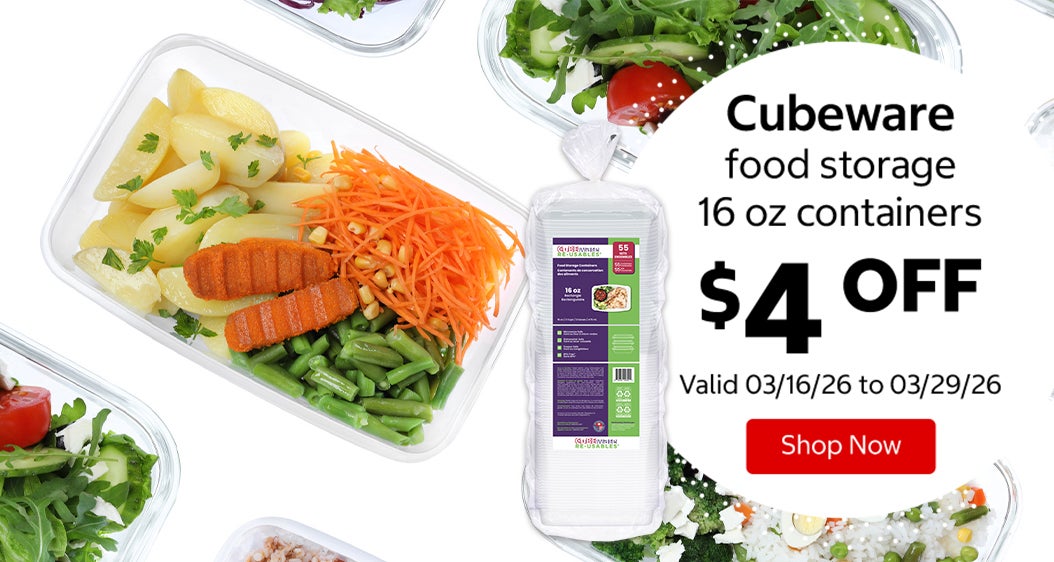 Cubeware food storage 16 oz containers $4 Off. Valid 03/16/26 to 03/29/26. Shop Now 