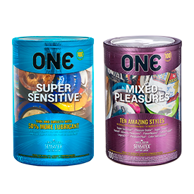 ONE Super Sensitive or Mixed Pleasure Condoms