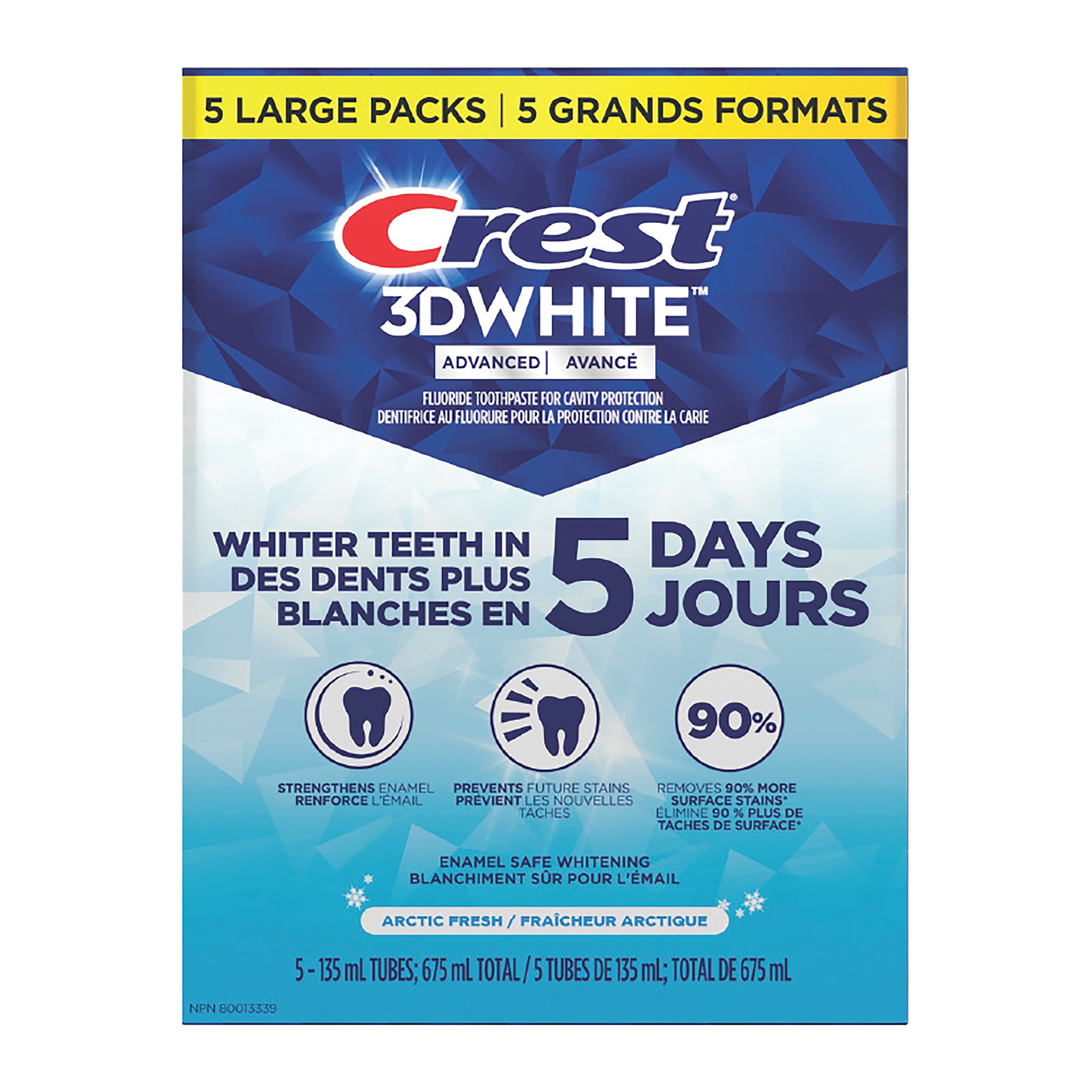 Crest 3D White Advanced Arctic Fresh teeth-whitening toothpaste