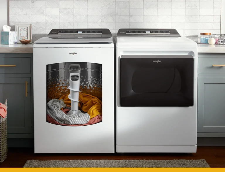 Whirlpool fridge and dishwasher set