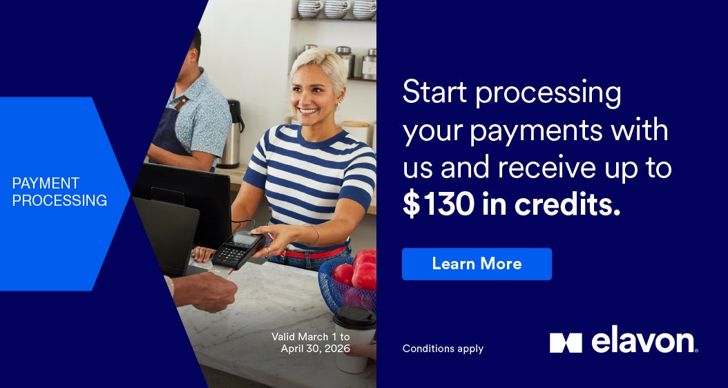Payment Processing  Start processing your payments with us and receive up to $130 in credits Learn More Valid March 1 to April 30, 2026  Conditions apply 