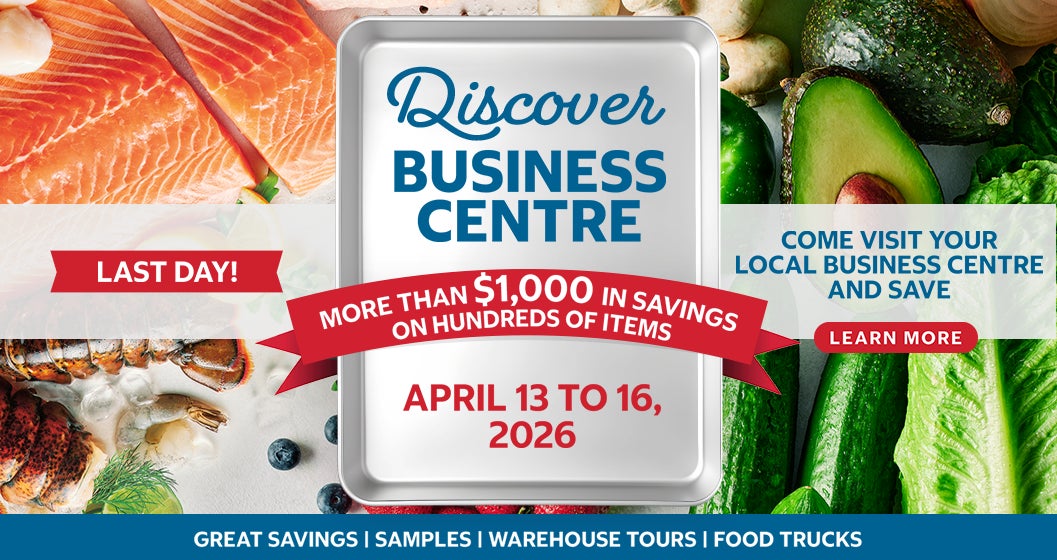 Last Day Discover Business Centre. Over $1000 in Savings. April 13 to 16, 2026 Come Visit your Local Business Centre and Save!  Learn More Free Demos | Food Trucks | Warehouse Tours
