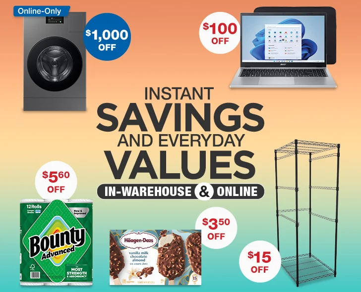 Shop July Online and In-Warehouse Savings!