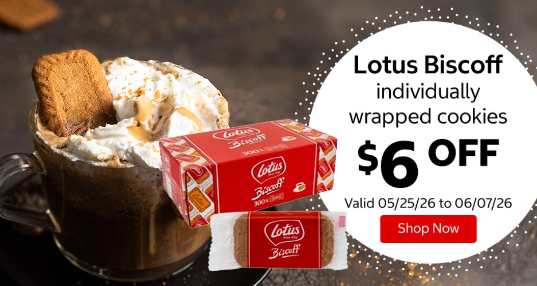 Lotus Biscoff individually wrapped cookies $6 Off. Valid 05/25/26 to 06/07/26. Shop Now 