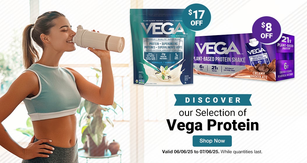 Discover our Selection of Vega Protein. Valid 06/06/25 to 07/06/25. Shop now. While quantities last.