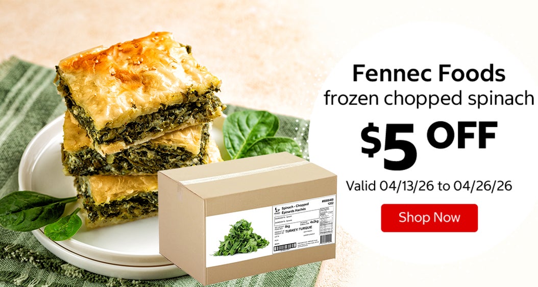 Fennec Foods frozen chopped spinach $5 Off. Valid 04/13/26 to 04/26/26. Shop Now 