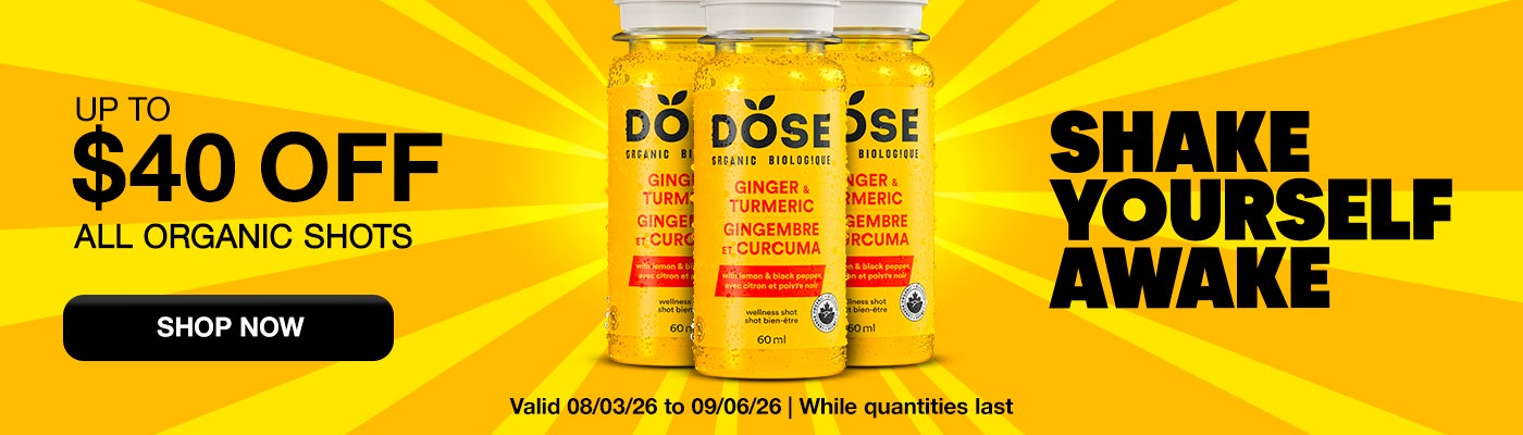 UP TO $40 OFF ALL ORGANIC SHOTS  Valid 08/03/26 to 09/06/26  SHAKE YOURSELF AWAKE  Shop Now While quantitties last