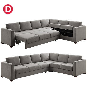 Thomasville Caler Convertible Sleeper Sectional with Storage