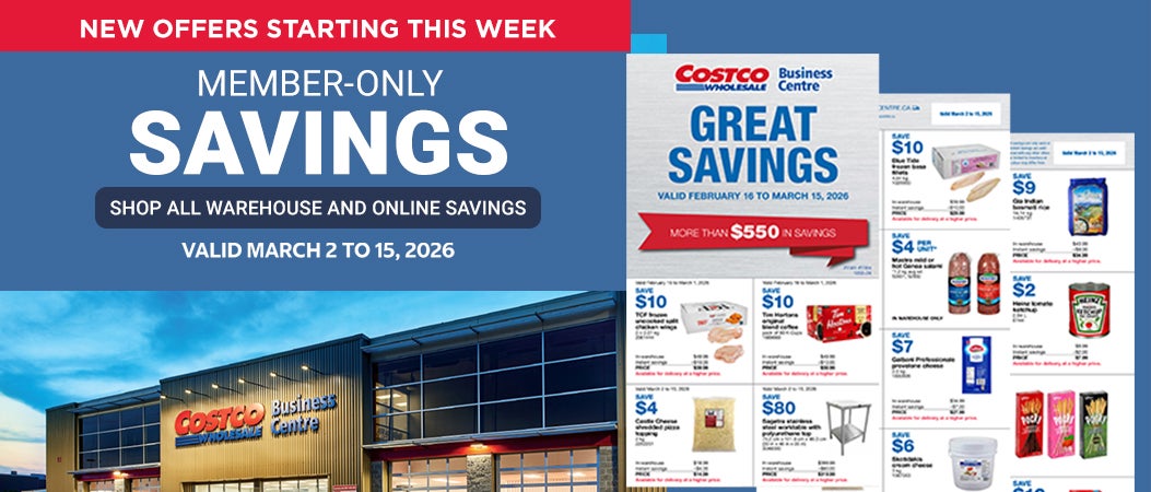 NEW OFFERS STARTING THIS WEEK  Member-only savings Shop all warehouse and online savings Valid March 2 to 15, 2026