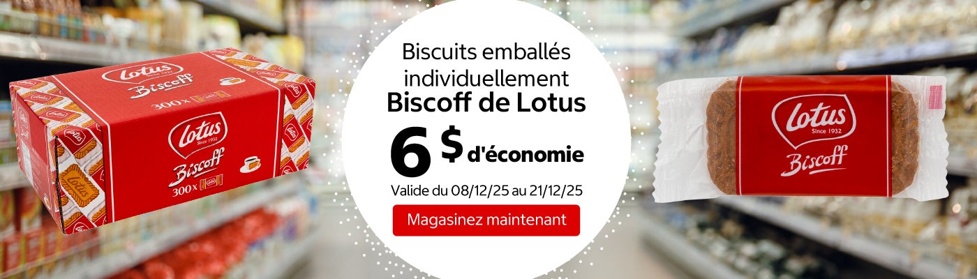 Biscuits emballés individuellement Biscoff de Lotus 6 $ d'économie. Valide du 08/12/25 au 21/12/25. Magasinez maintenant.