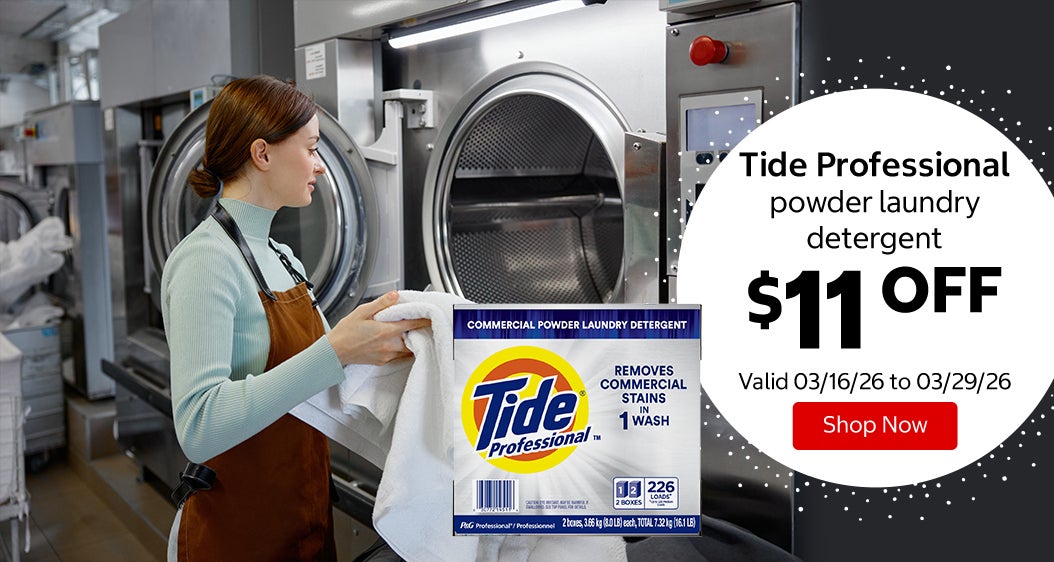Tide Professional powder laundry detergent $11 Off. Valid 03/16/26 to 03/29/26. Shop Now 