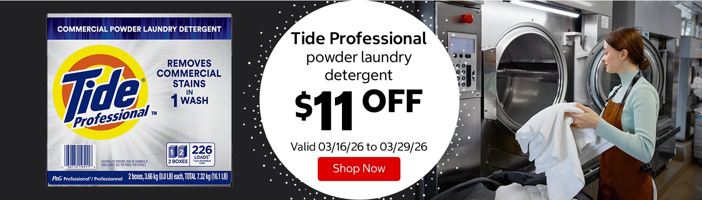 Tide Professional powder laundry detergent $11 Off. Valid 03/16/26 to 03/29/26. Shop Now 