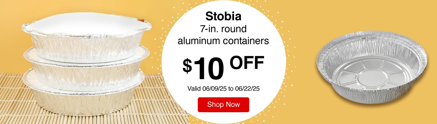 Stobia 7-in. round aluminum containers $10 Off Valid 06/09/25 to 06/22/25 Shop Now