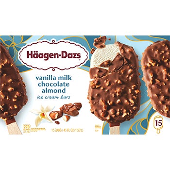 Häagen-Dazs Vanilla Milk Chocolate Almond Ice Cream Bars
