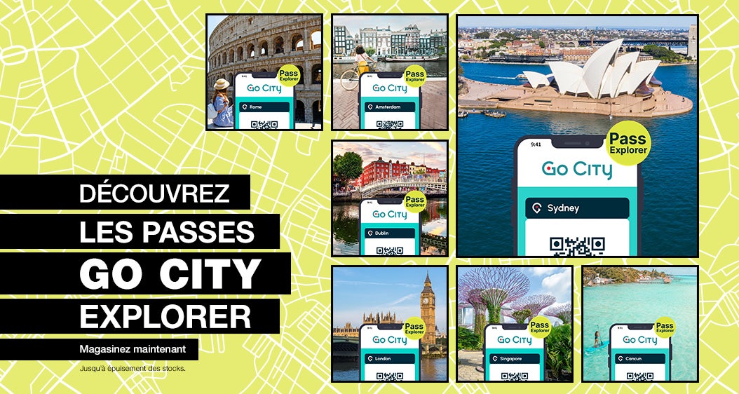 Découvrez les passes Go City Explorer. Magasinez maintenant.  Jusqu’à épuisement des stocks.