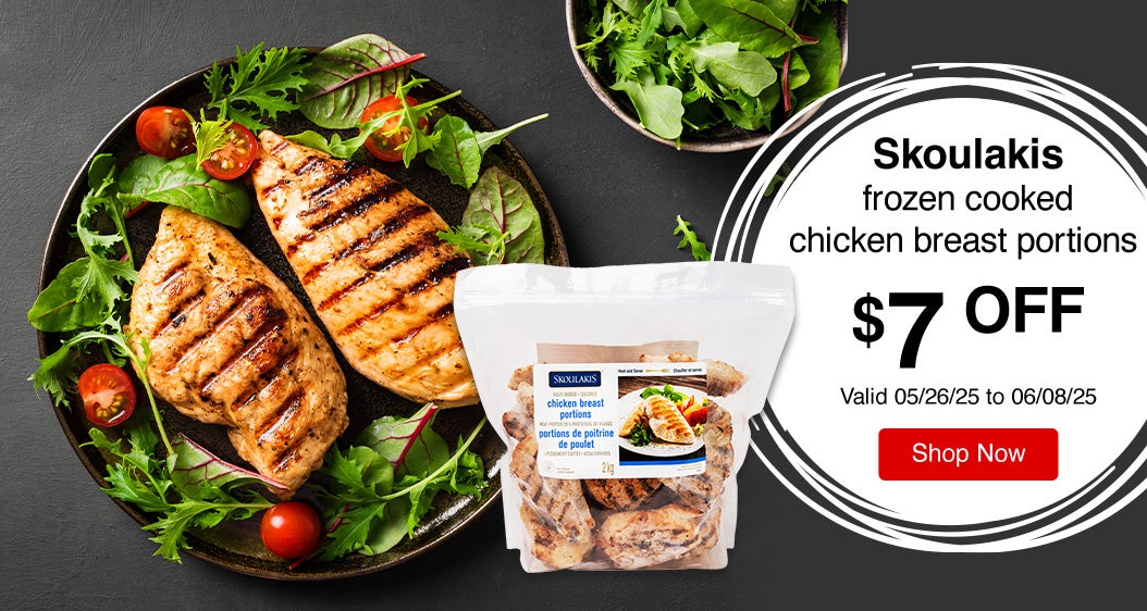 Skoulakis frozen cooked chicken breast portions  $7 Off Valid 05/26/25 to 06/08/25 Shop Now