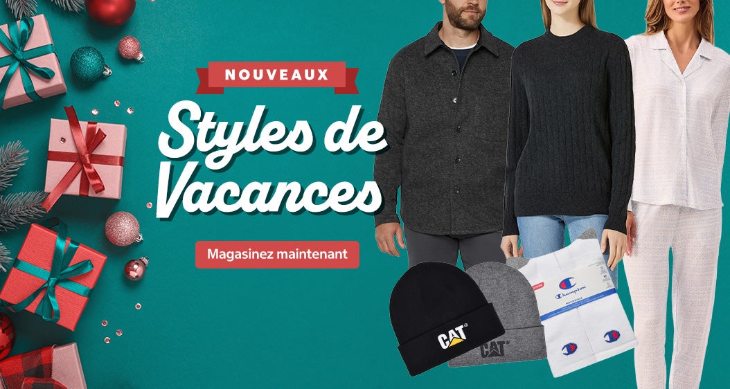 NOUVEAUX  Styles de Vacances  Magasinez maintenant